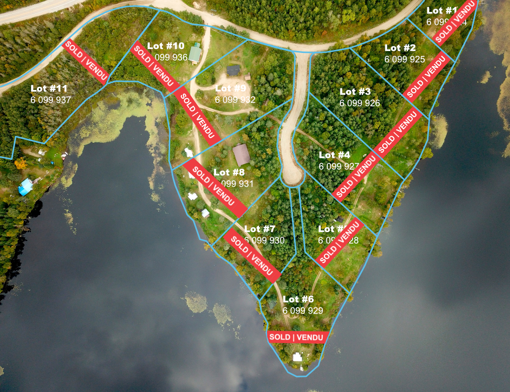 carte cadastre lac castor blanc