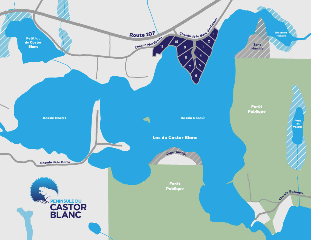 carte lac castor